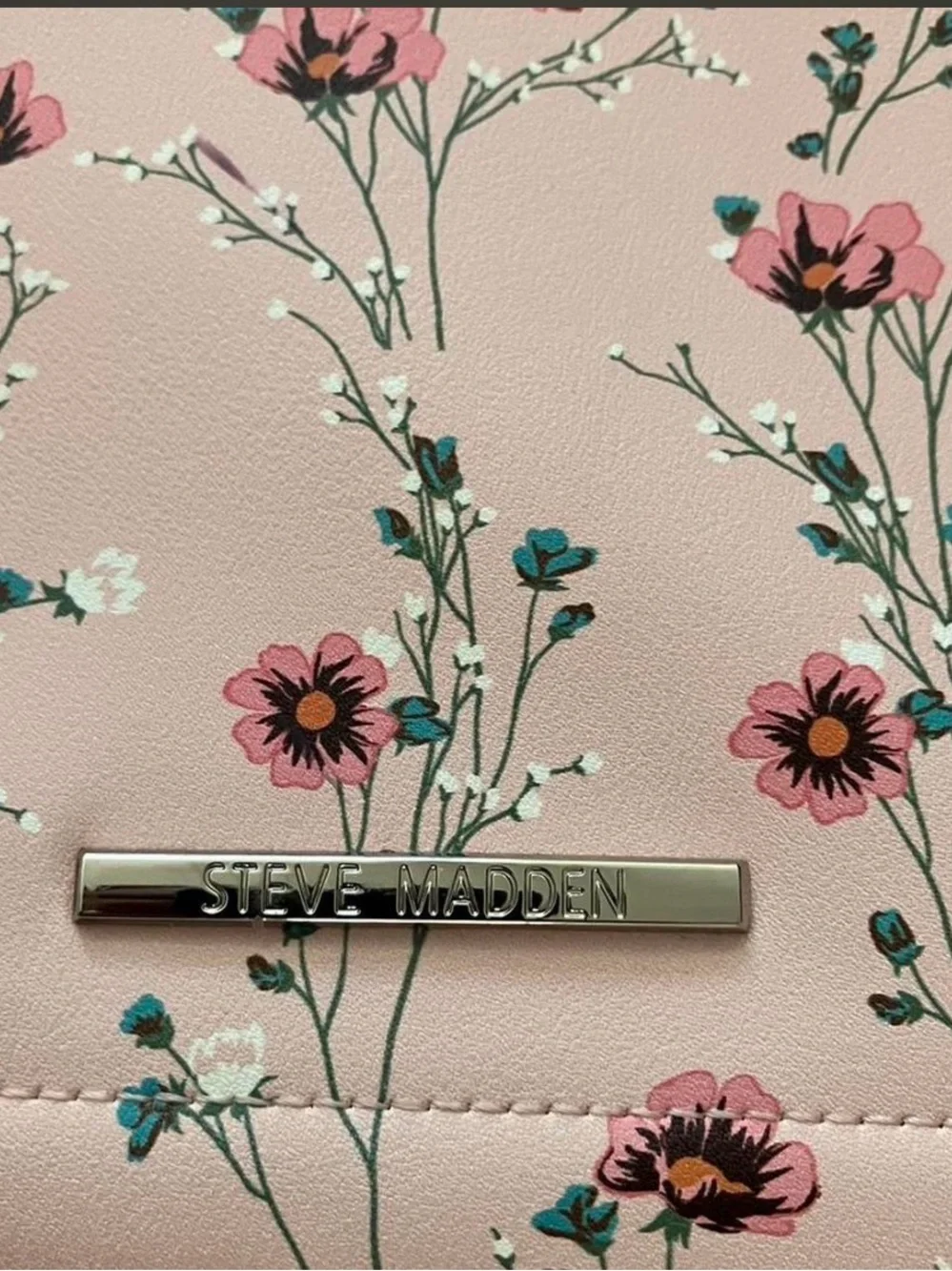 Steve Madden Pink Floral Chain Strap Crossbody
